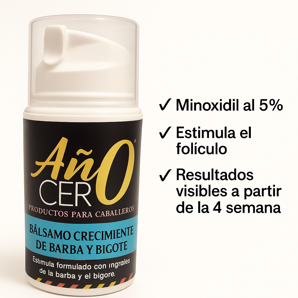 Bálsamo para Crecimiento de Barba | Minoxidil 5% Efectivo
