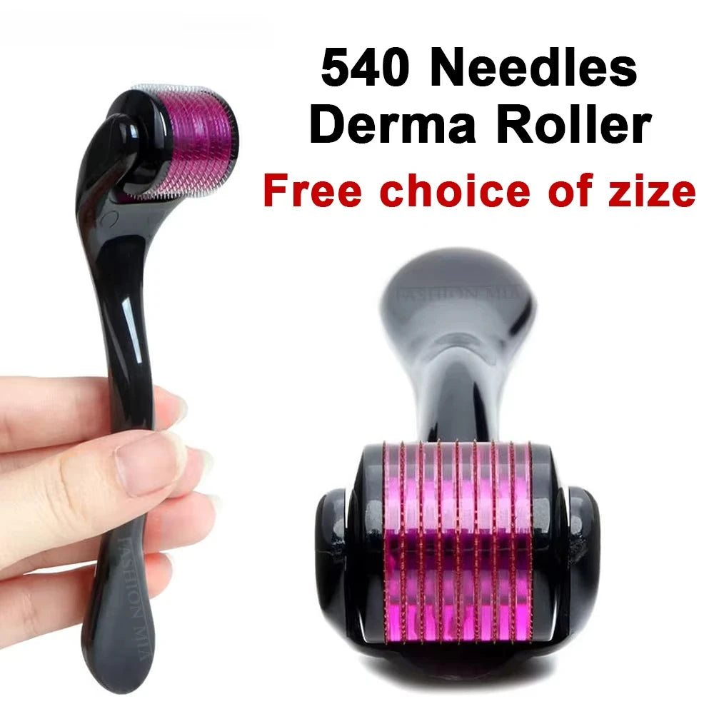 Microneedling Facial y Capilar – Derma Roller 540 para Barba, Cabello y Piel