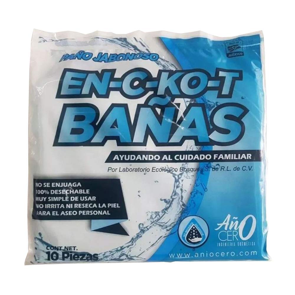 Paños Jabonosos Desechables – Baño en Seco Sin Enjuague | Cuidado Digno para Personas en Cama o con Movilidad Reducida | Cero irritante | 10 Piezas | Año Cero