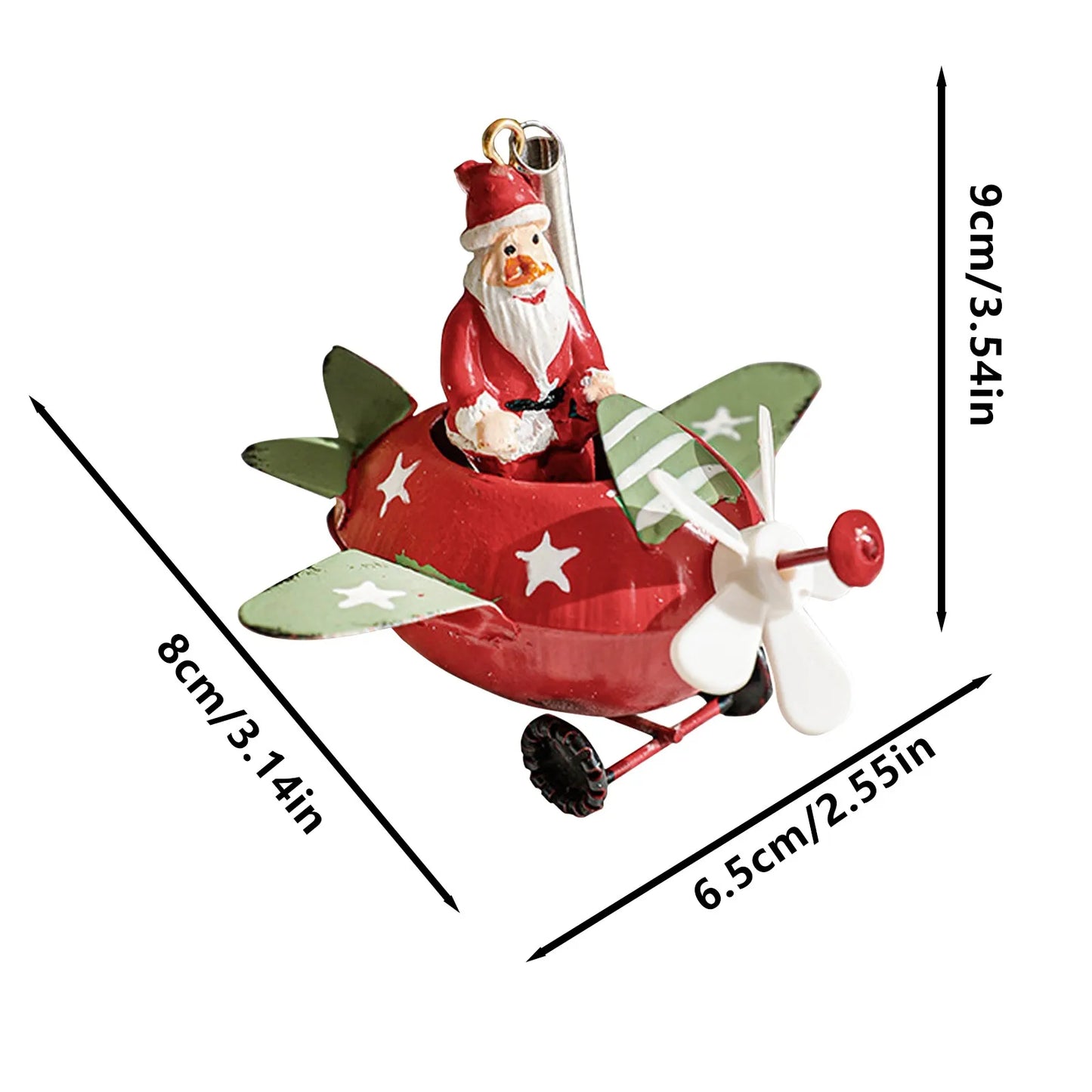 Iron Christmas Creative Pendant Santa Claus Elk Airplane Christmas