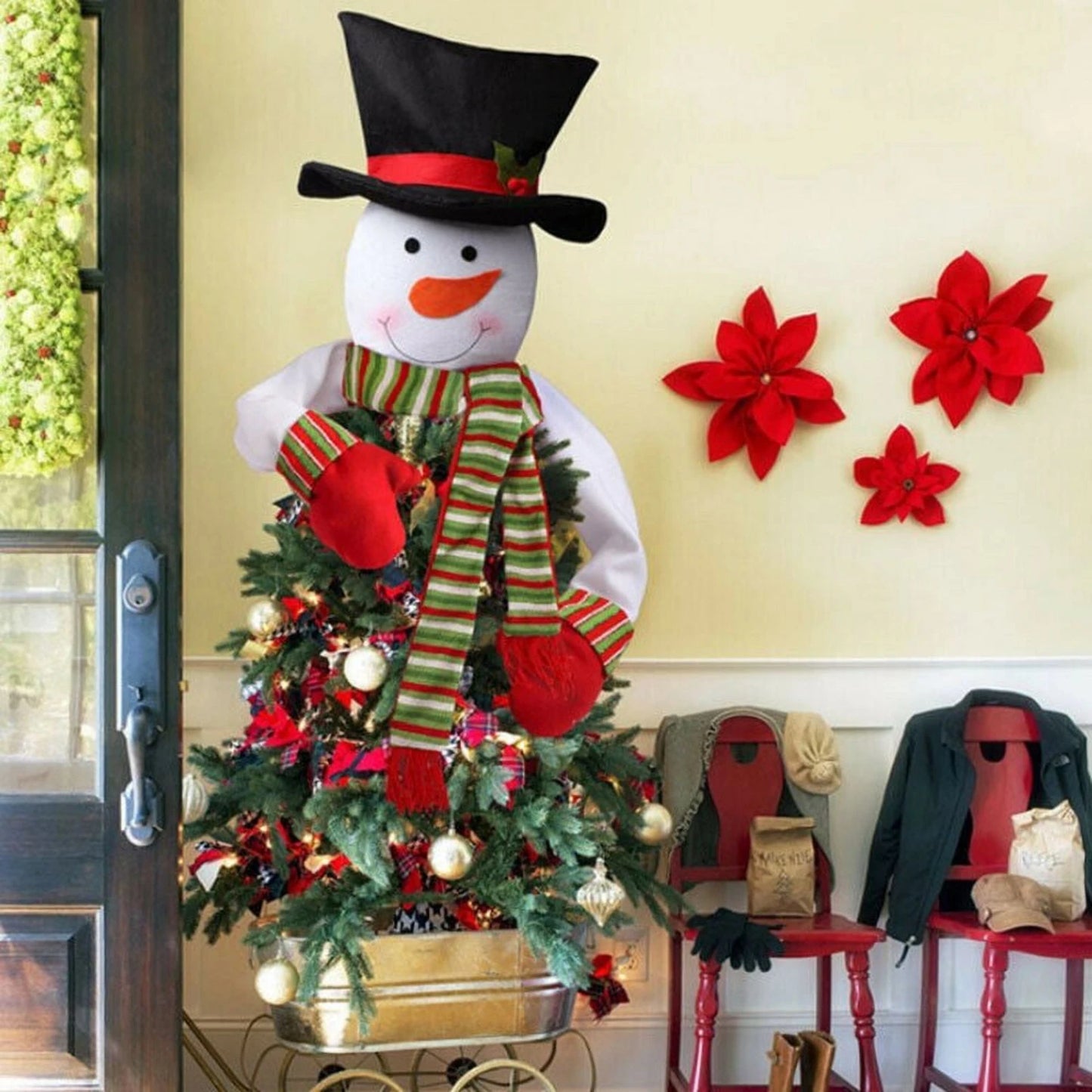 Snowman Tree Topper for Xmas/Holiday/Winter Wonderland Decor