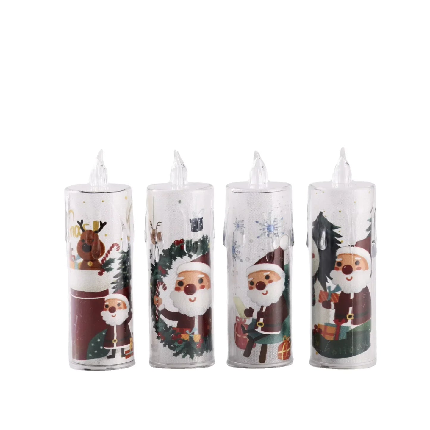 LED Light Christmas Candle Christmas Santa Snowman