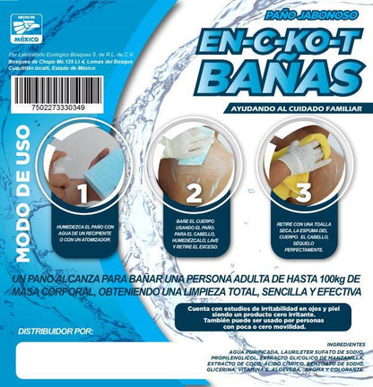 Paños Jabonosos Desechables – Baño en Seco Sin Enjuague | Cuidado Digno para Personas en Cama o con Movilidad Reducida | Cero irritante | 10 Piezas | Año Cero