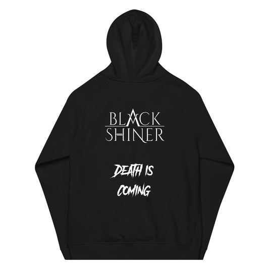 Black Shiner Unisex eco raglan hoodie